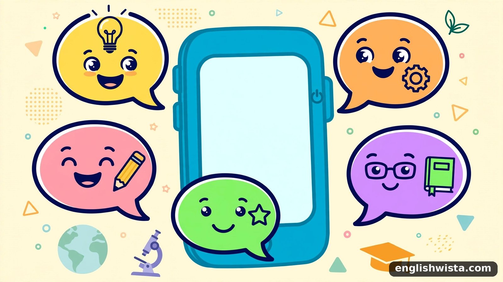 Phone chat illustration