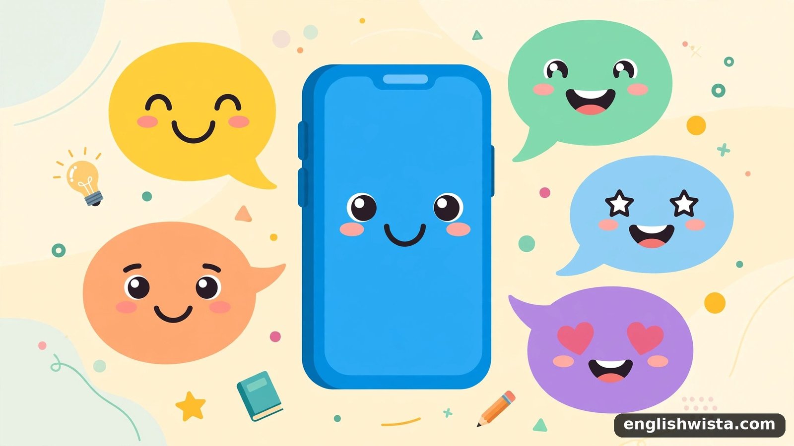 Phone chat illustration