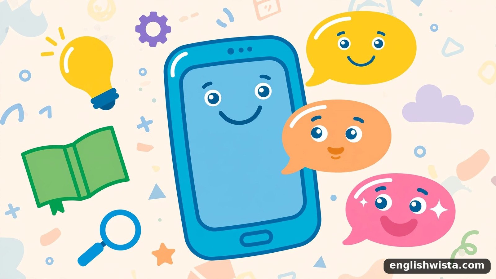 Phone chat illustration