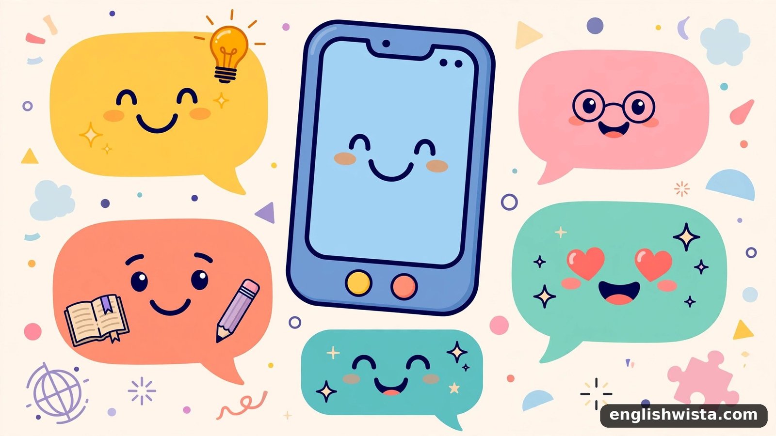 Phone chat illustration