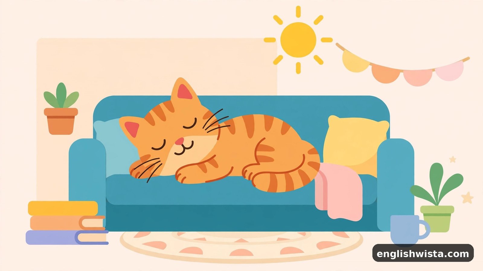 Cat lying on a sofa for lie