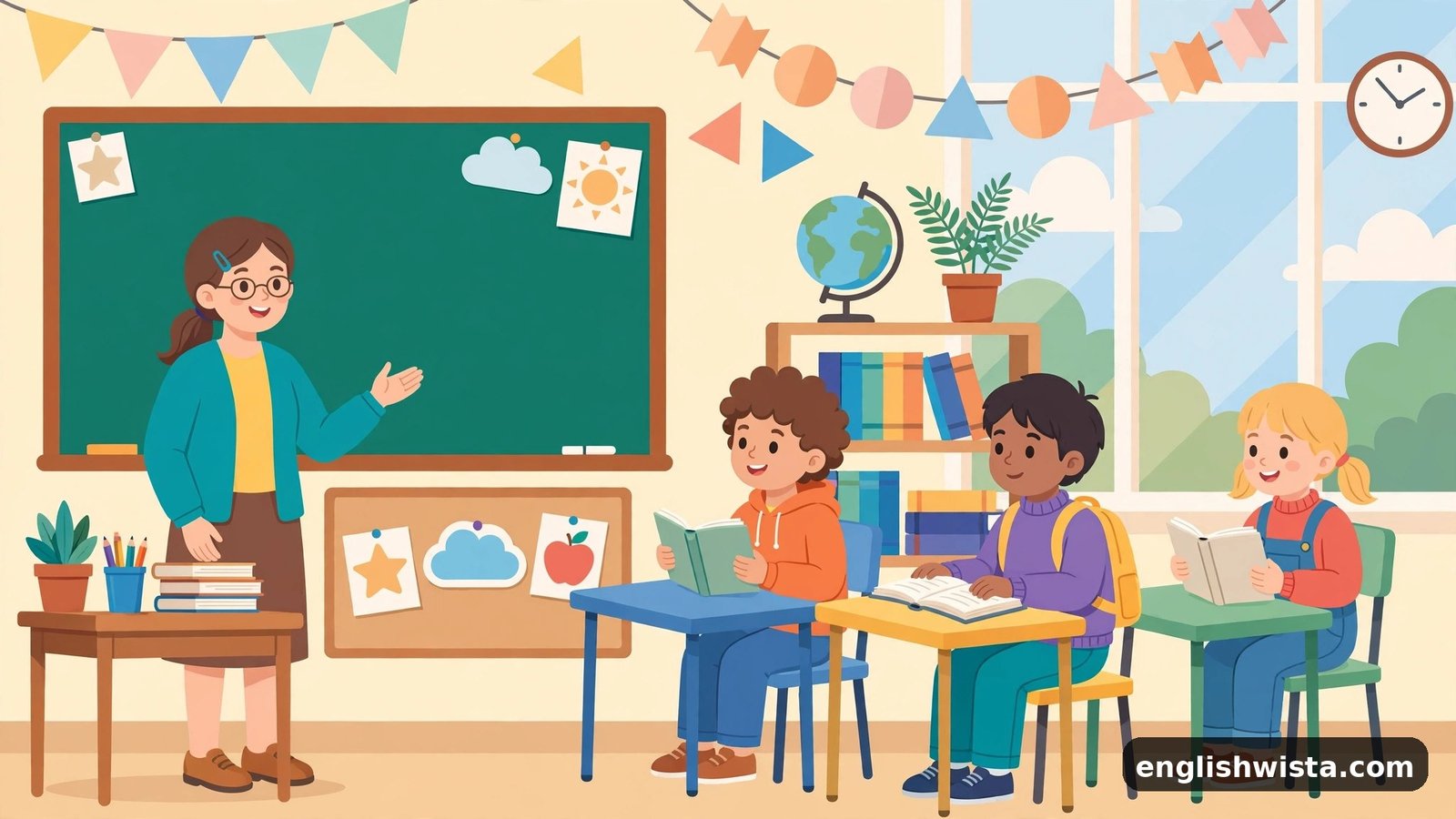 Classroom scene learning lay vs lie