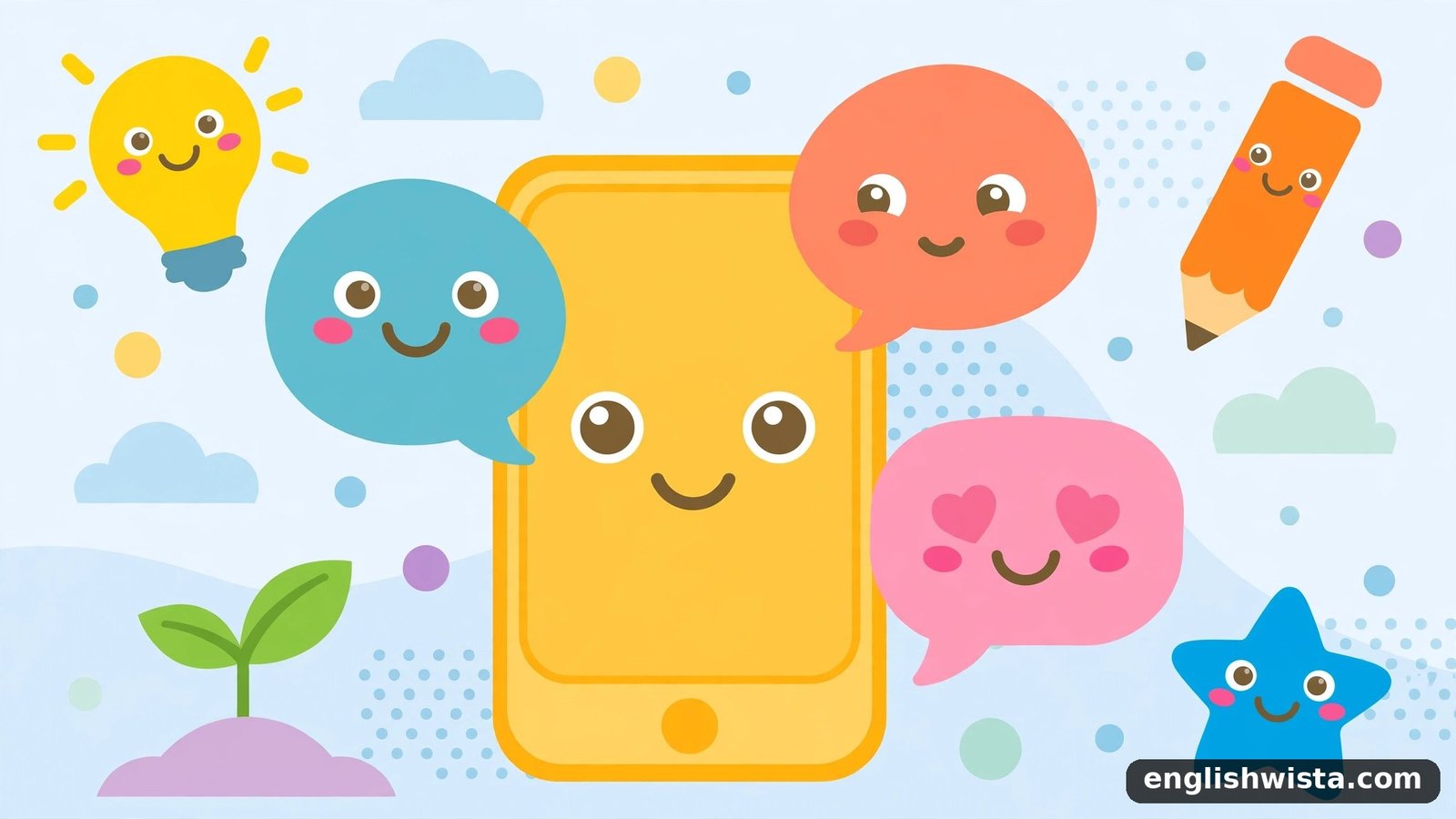 Phone chat illustration