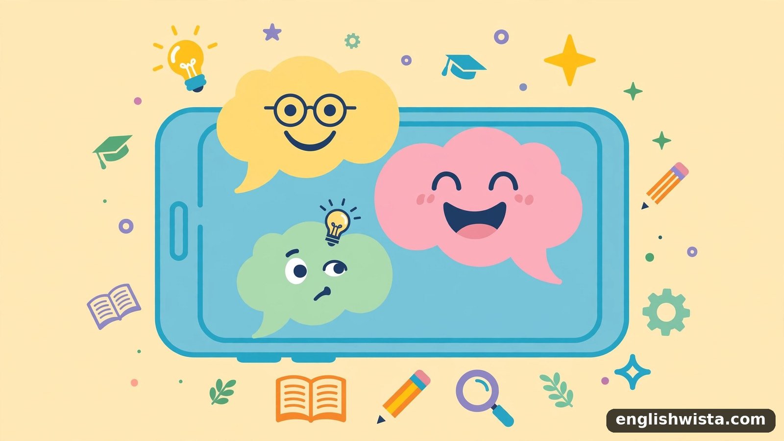 Phone chat illustration