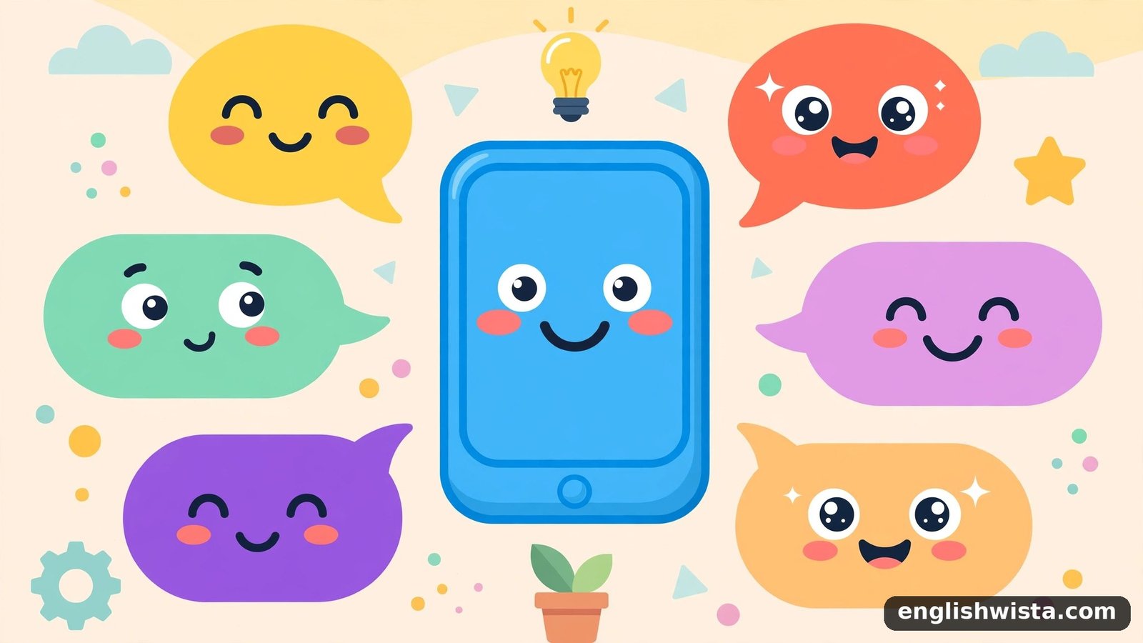 Phone chat illustration