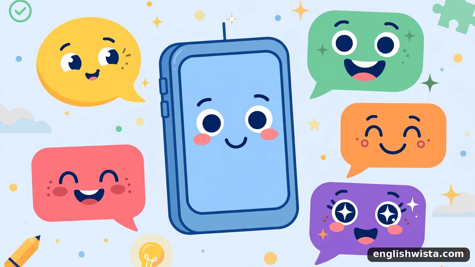 Phone chat illustration