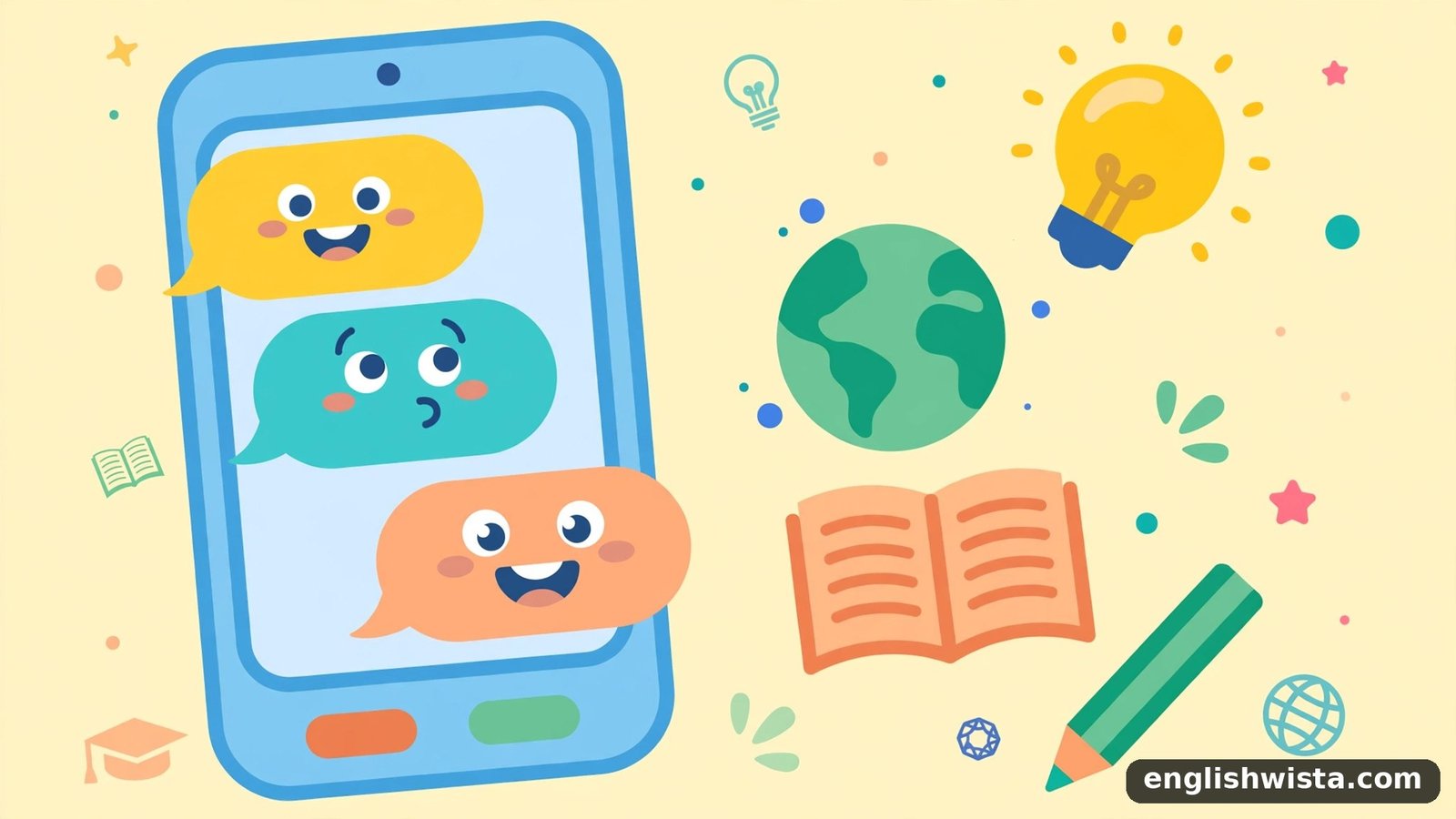 Phone chat illustration
