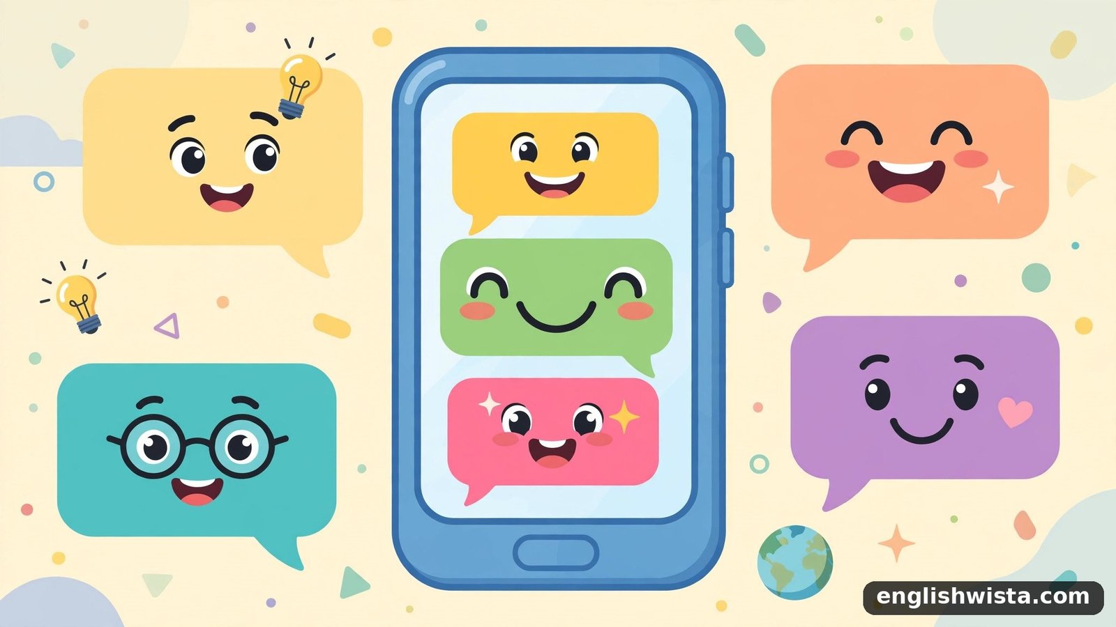 Phone chat illustration