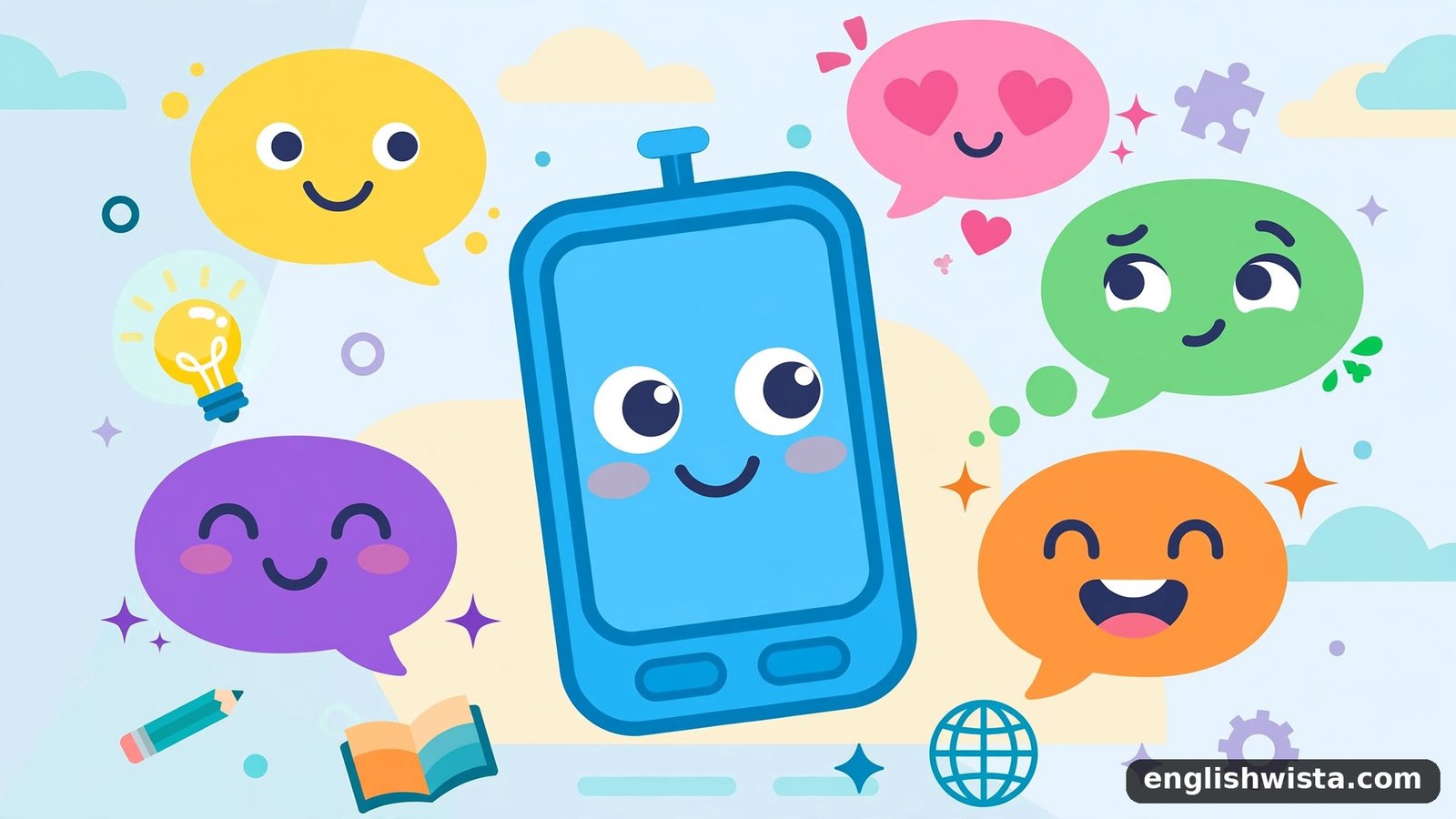 Phone chat illustration