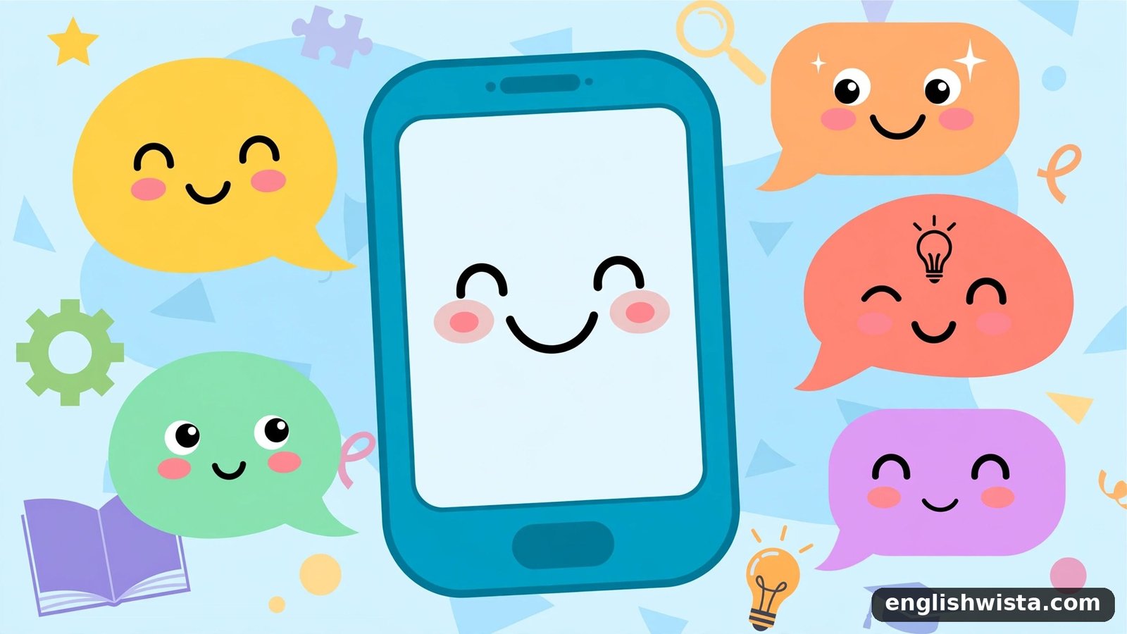 Phone chat illustration