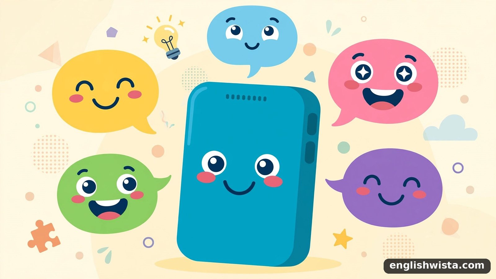 Phone chat illustration
