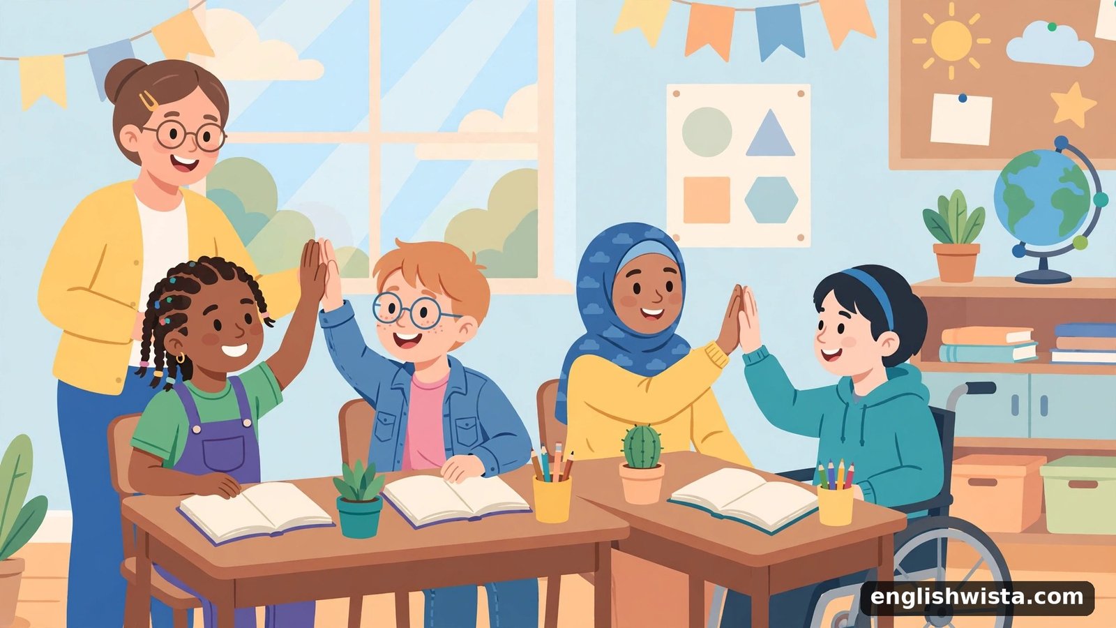 Classroom scene learning moral vs morale
