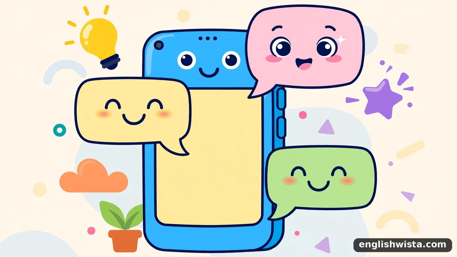 Phone chat illustration