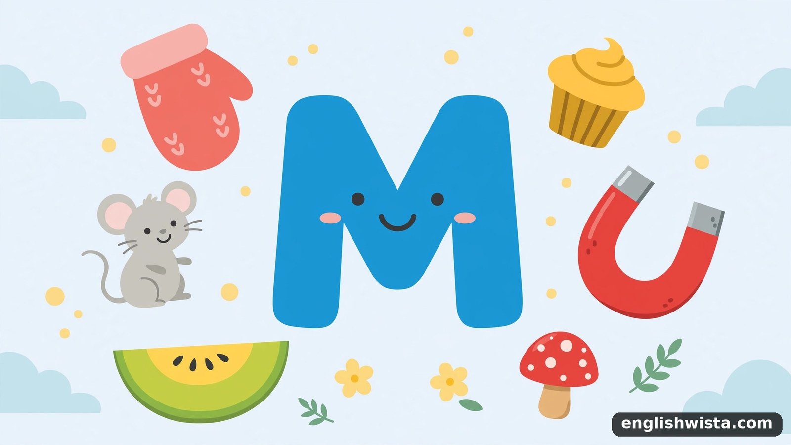 Letter M with nouns