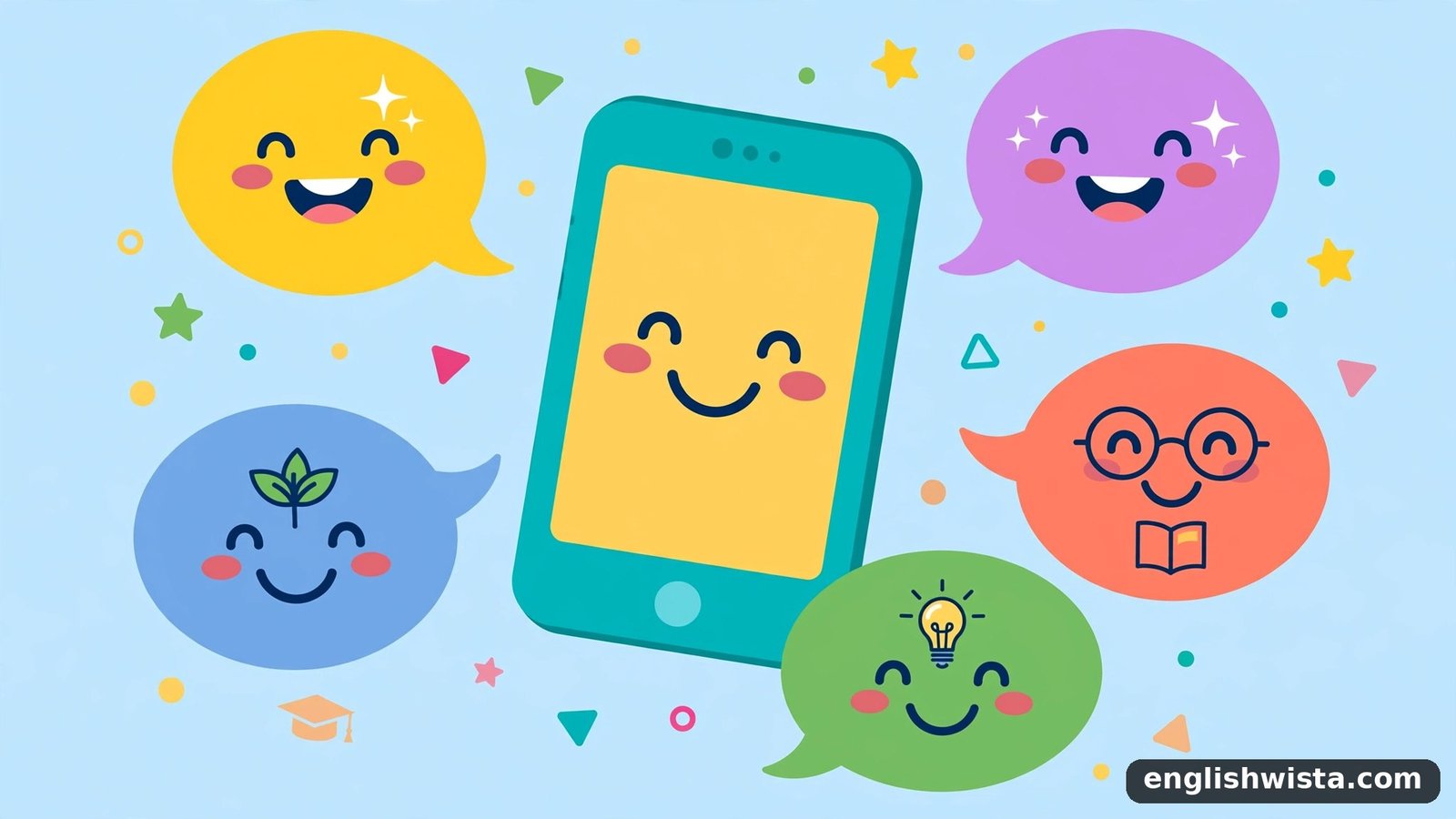 Phone chat illustration