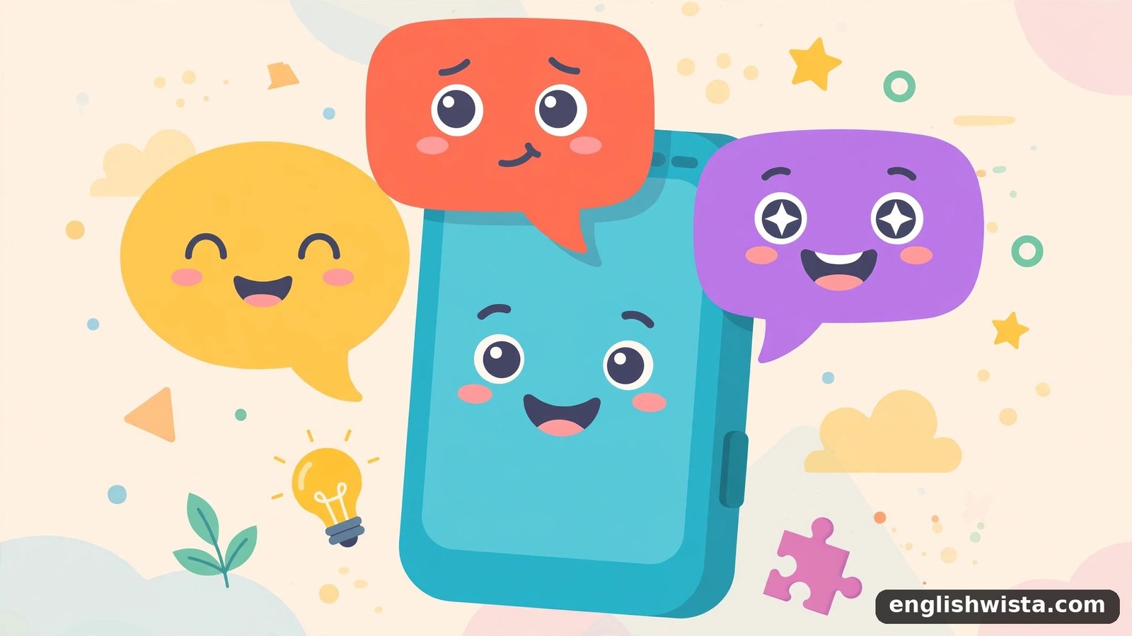 Phone chat illustration