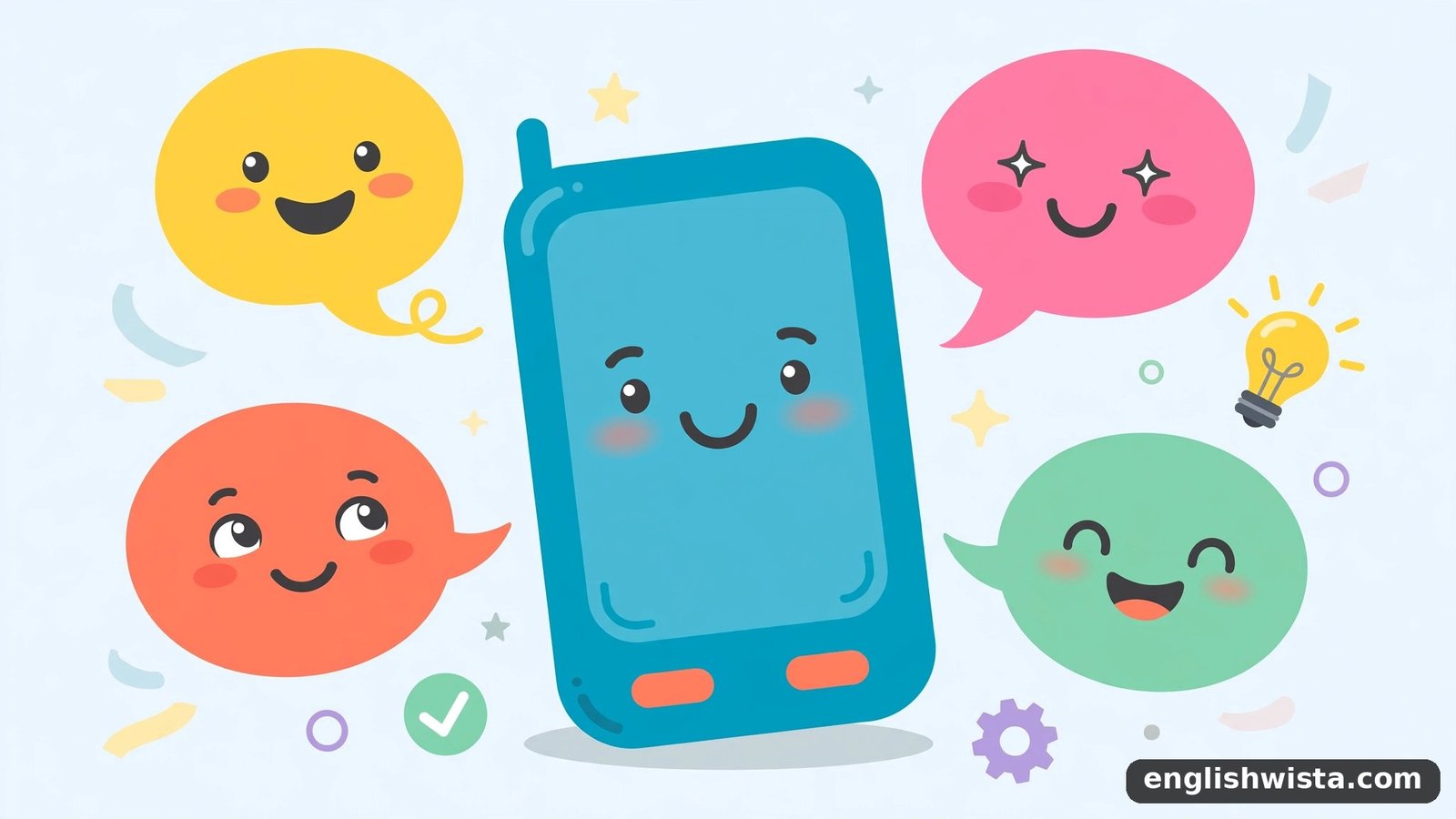 Phone chat illustration