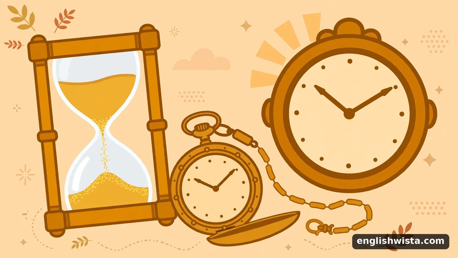 Vintage hourglass for the past