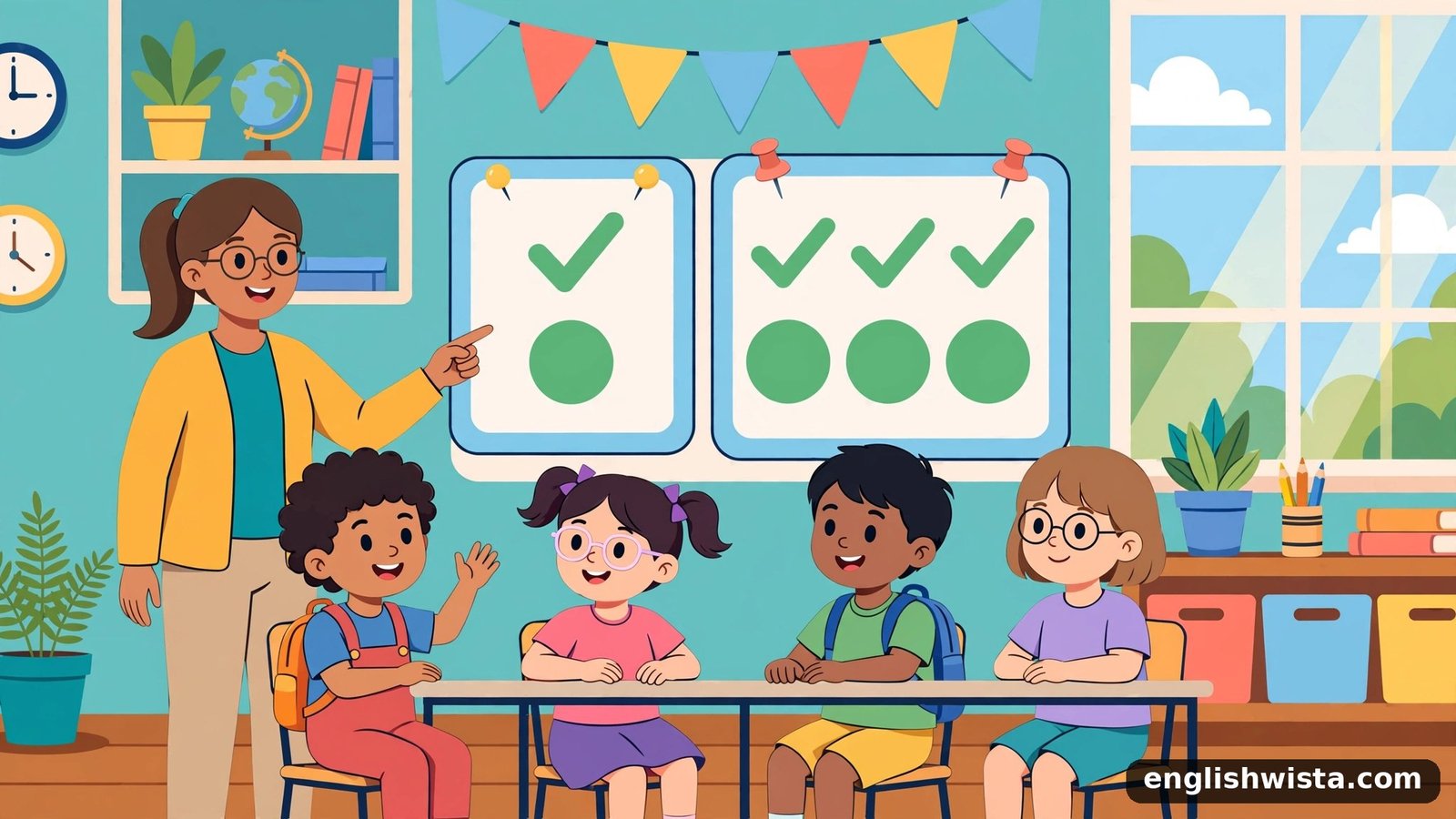 Classroom learning the plural of Correct