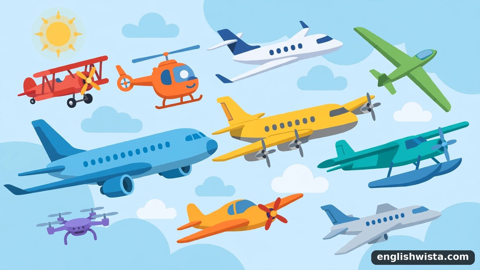 Illustration of many Aircrafts