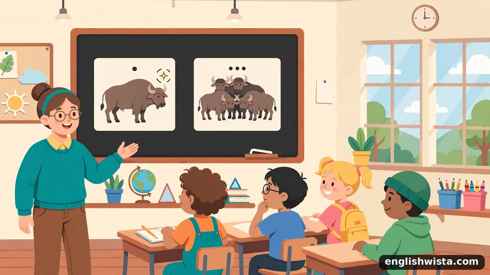 Classroom learning the plural of Buffalo