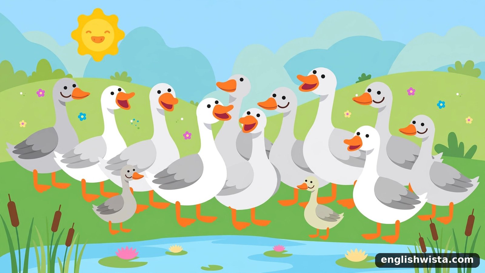 Illustration of many Gooses