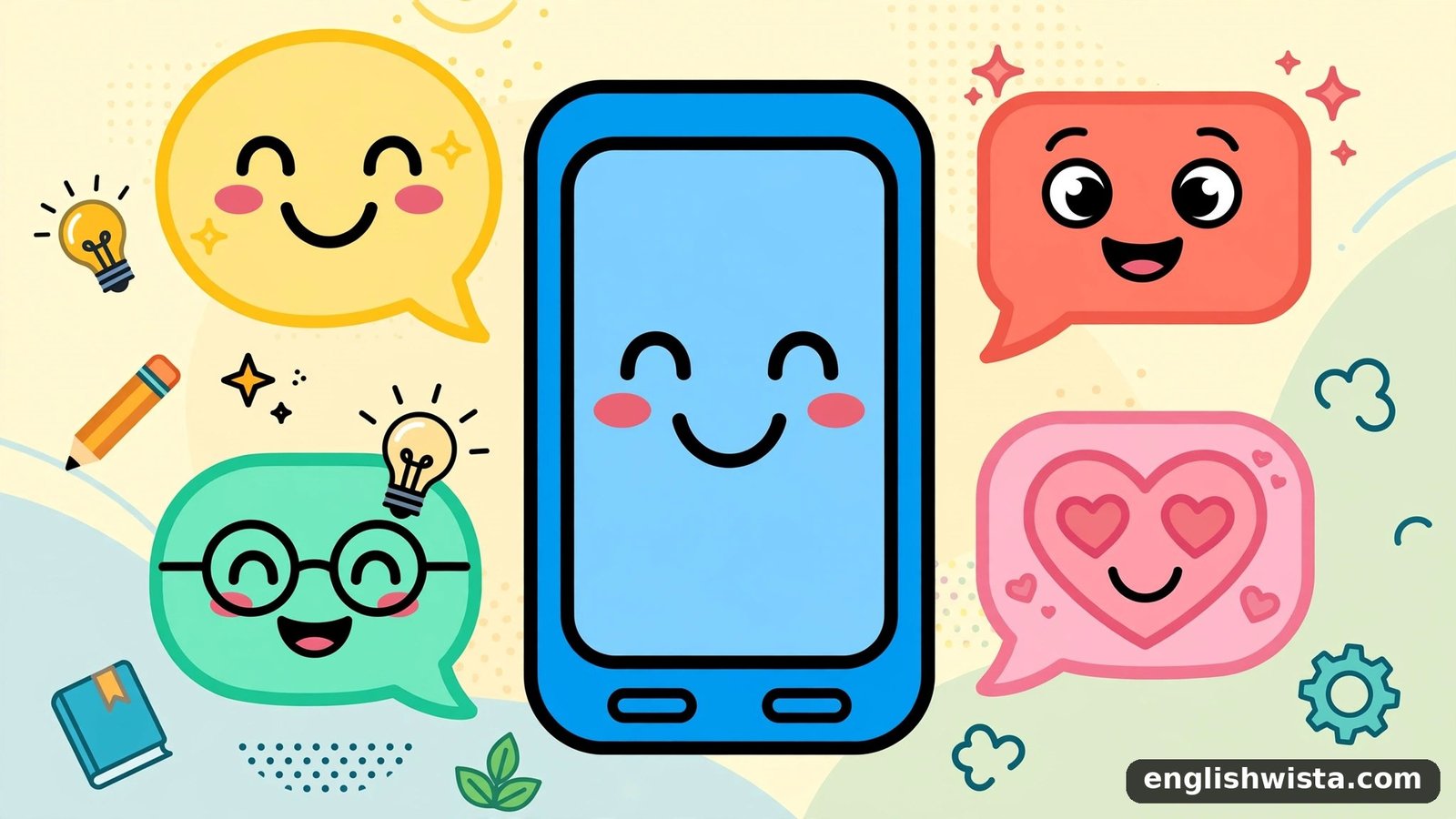 Phone chat illustration