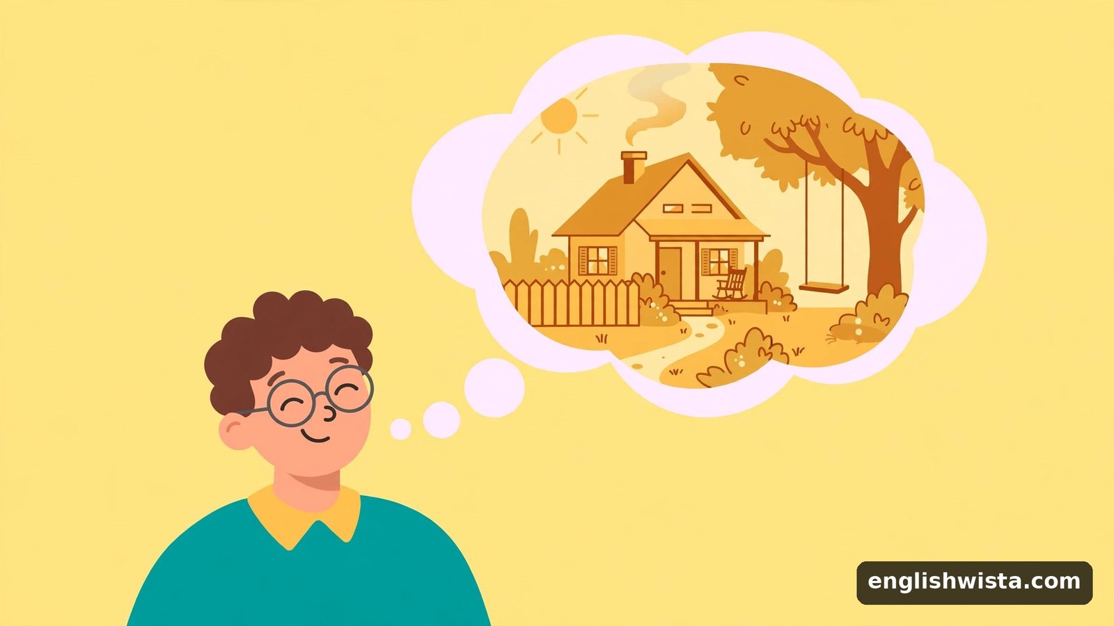 Person with a thought bubble memory for remember