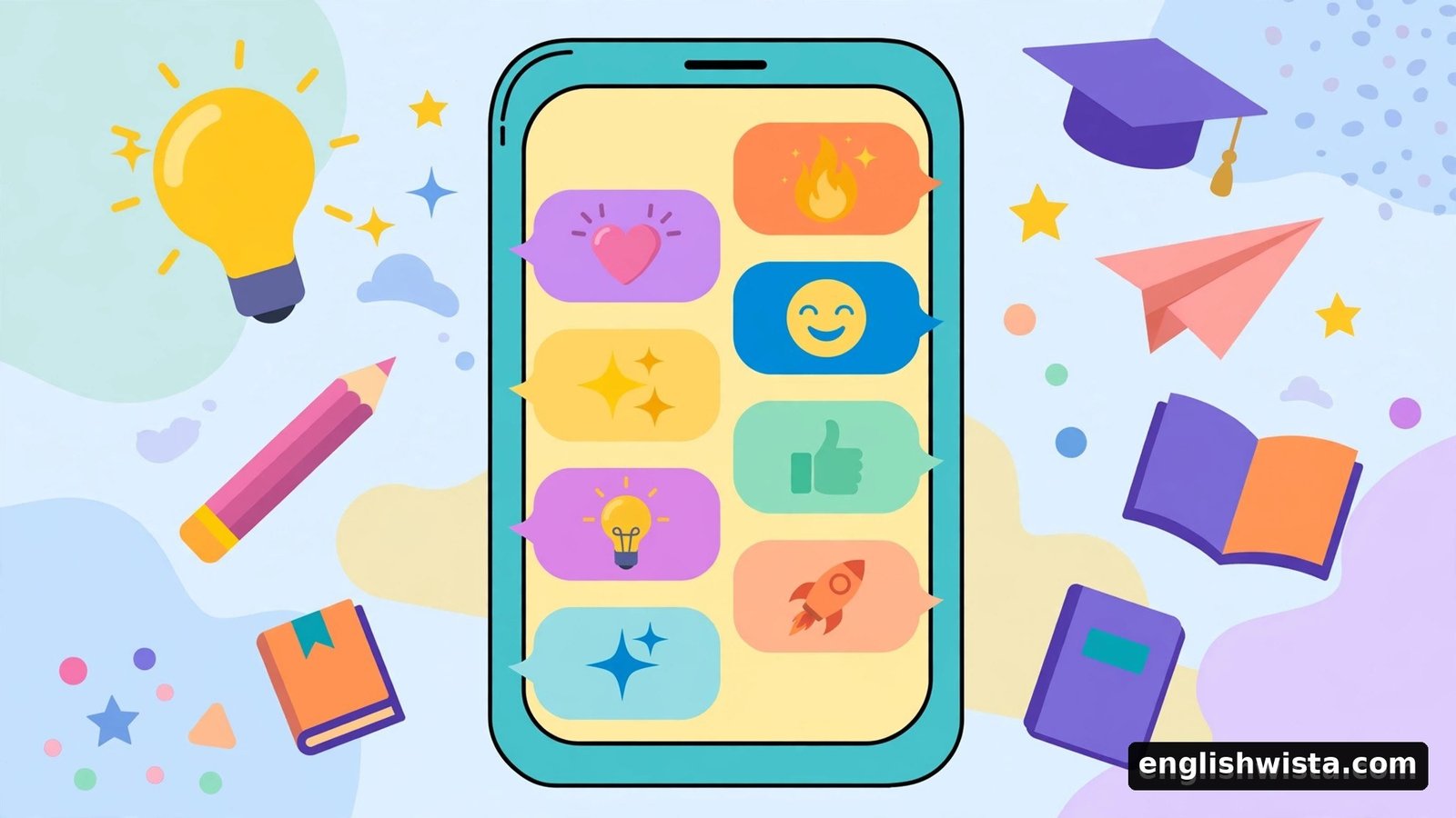 Smartphone with chat messages for rizz slang