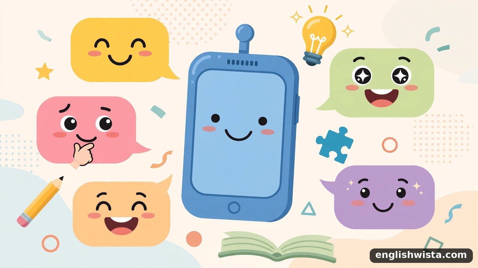Phone chat illustration