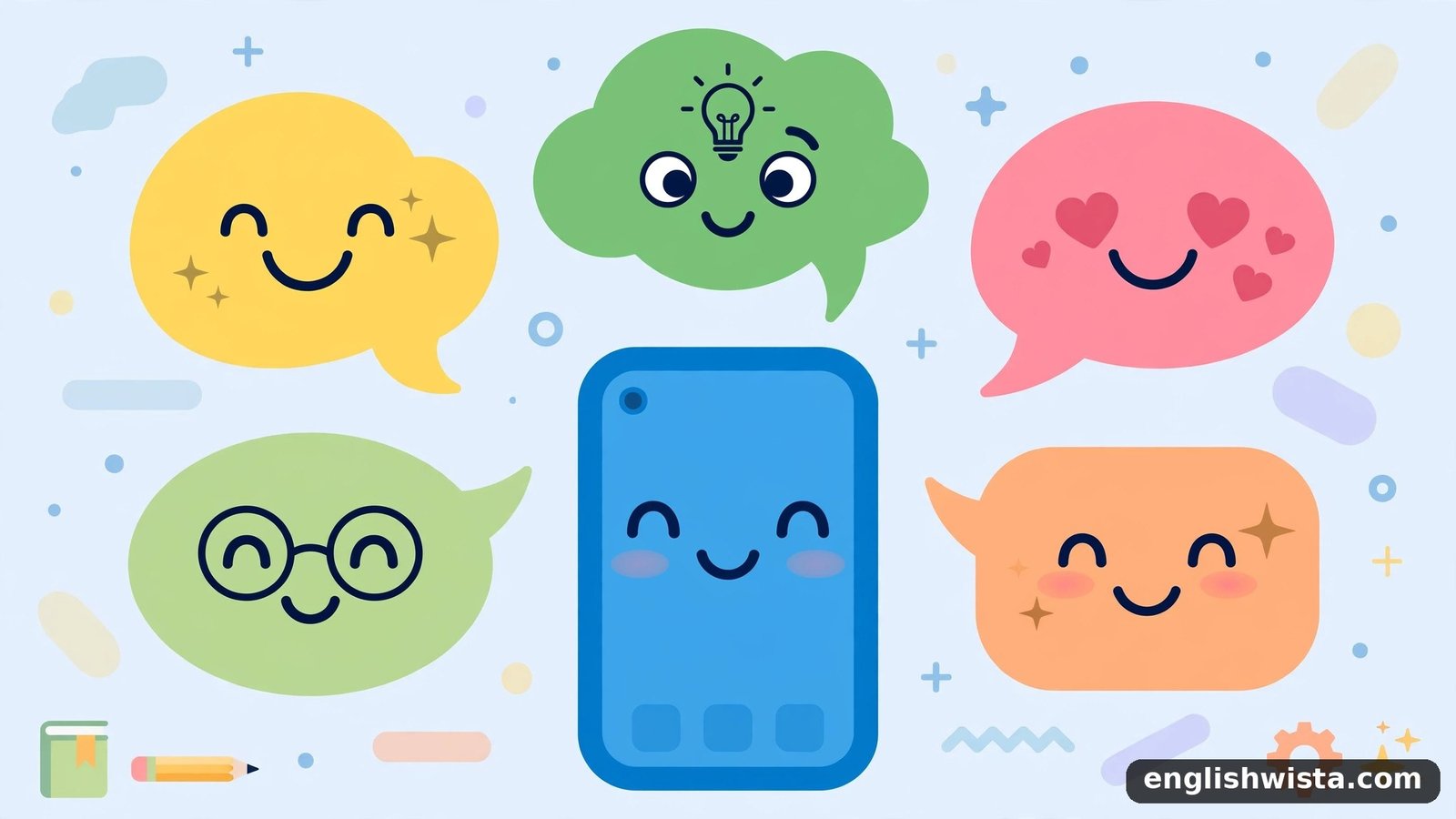 Phone chat illustration