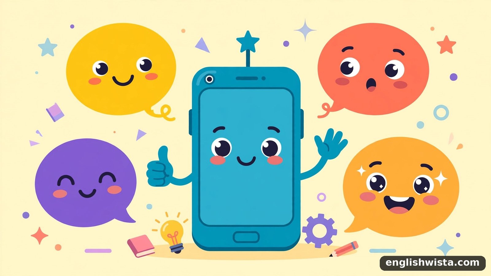 Phone chat illustration