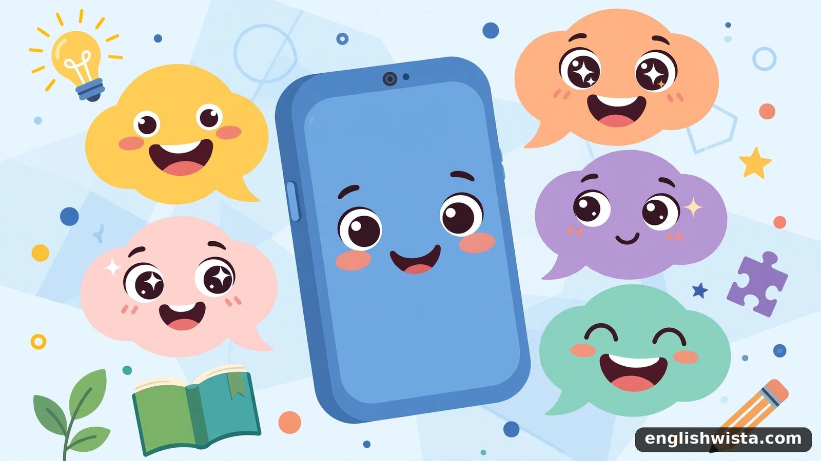 Phone chat illustration