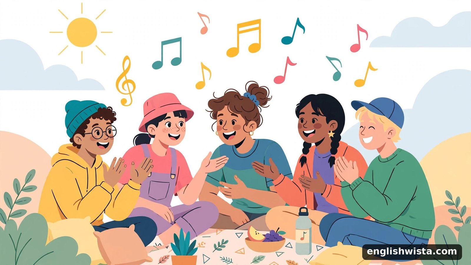 Friends talking about their favorite singer