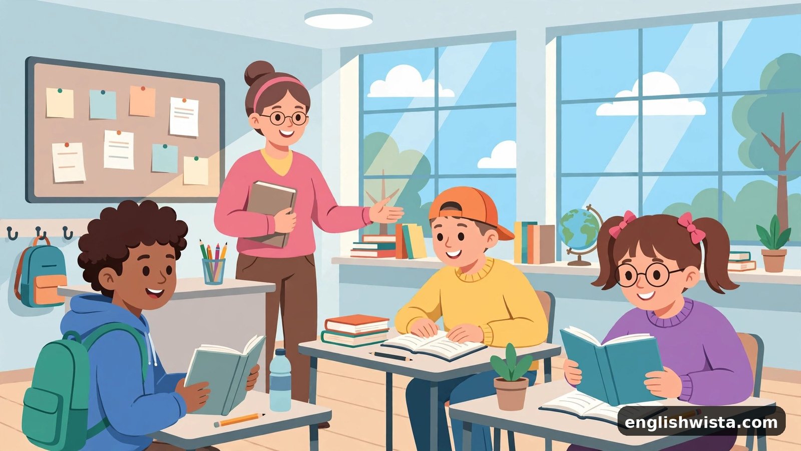 Classroom scene learning stationary vs stationery