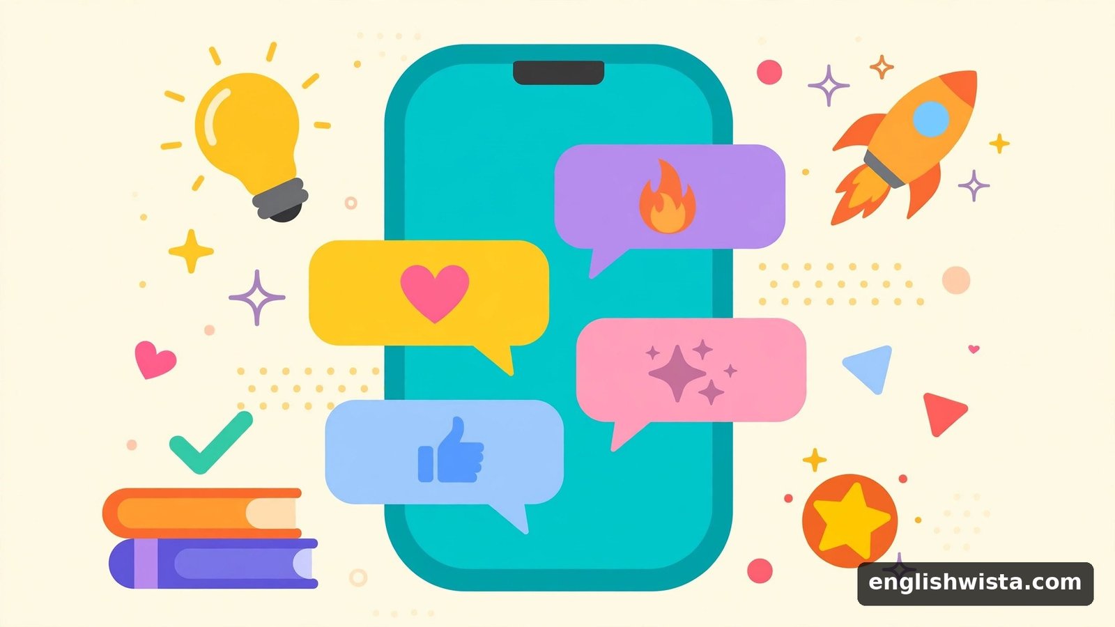 Smartphone with chat messages for sus slang
