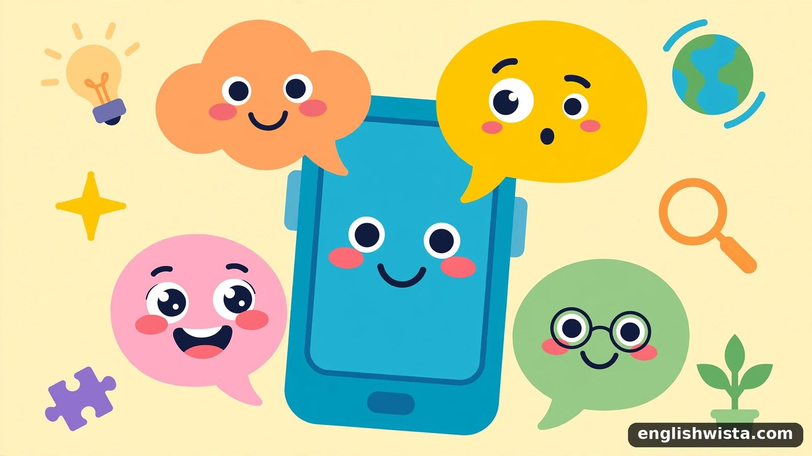 Phone chat illustration