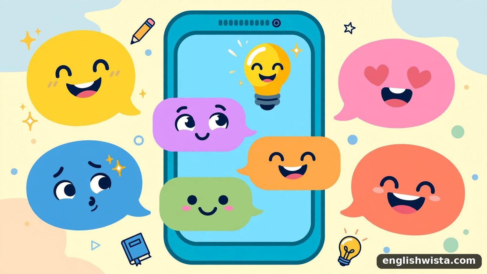 Phone chat illustration