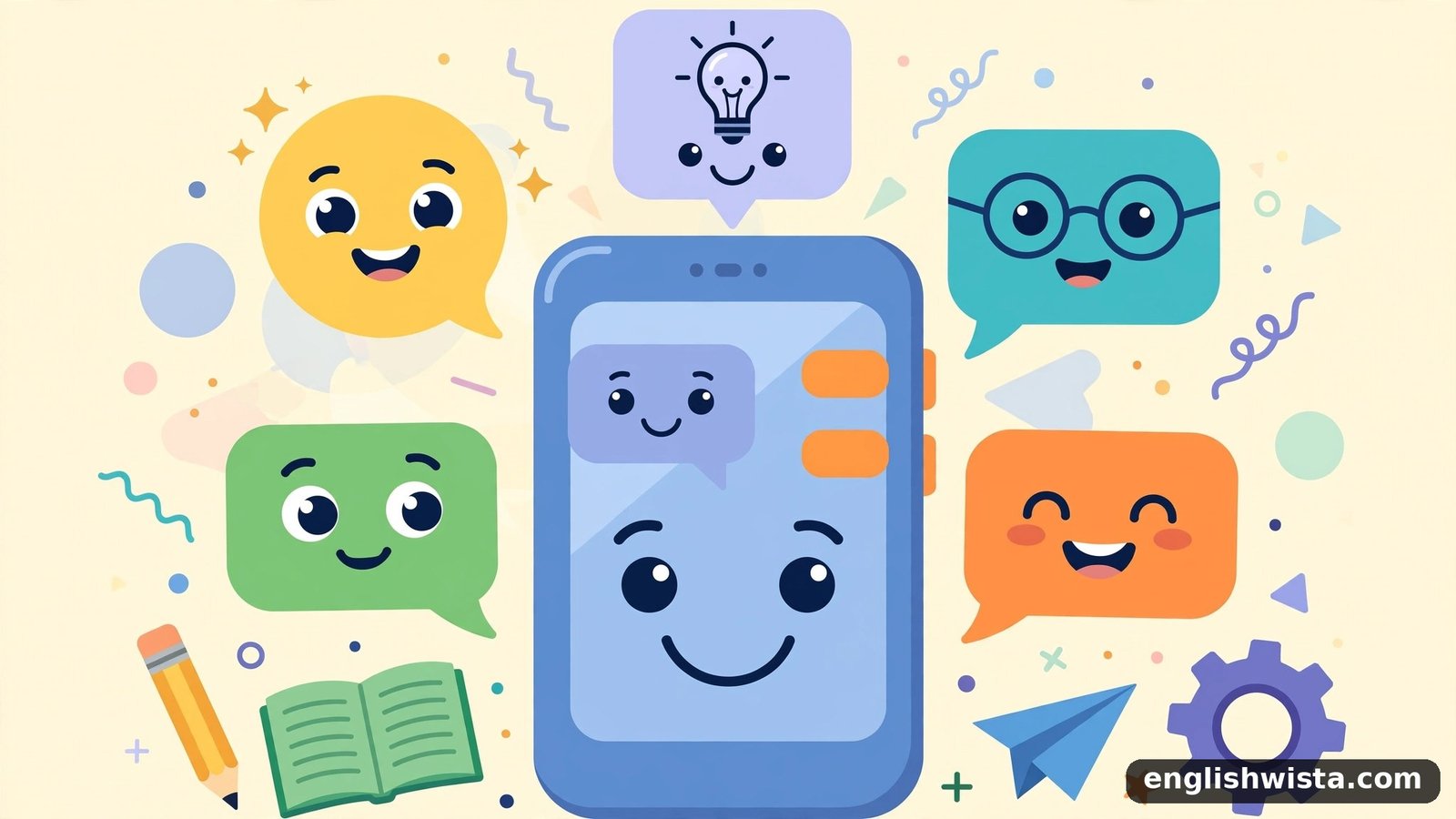 Phone chat illustration