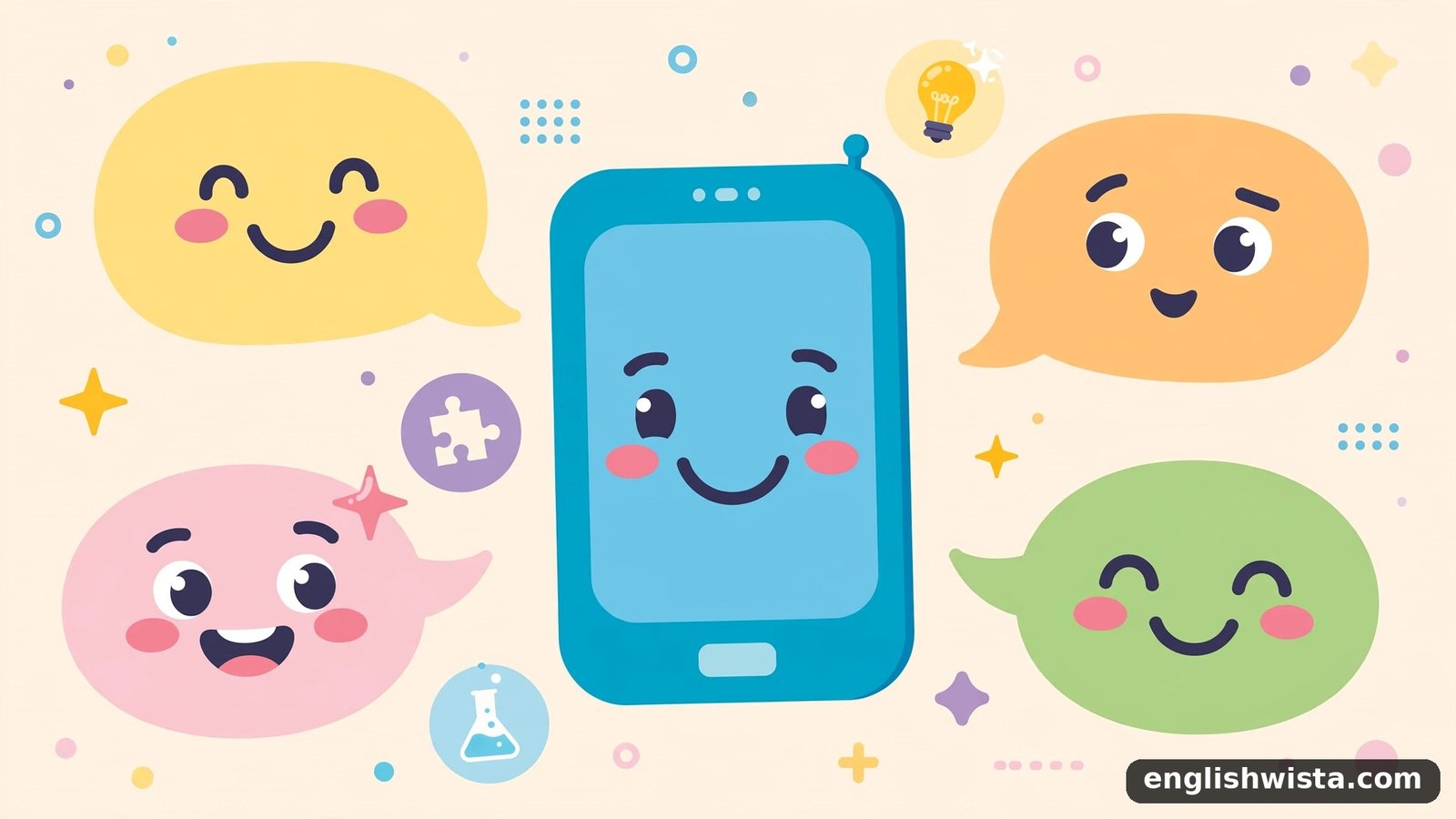 Phone chat illustration