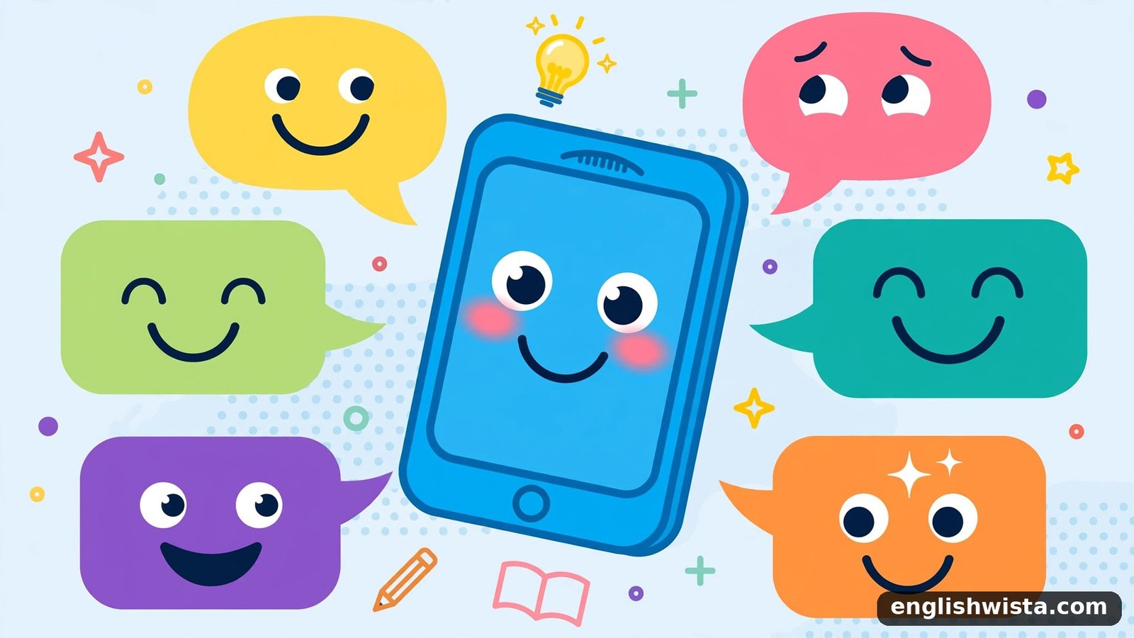 Phone chat illustration