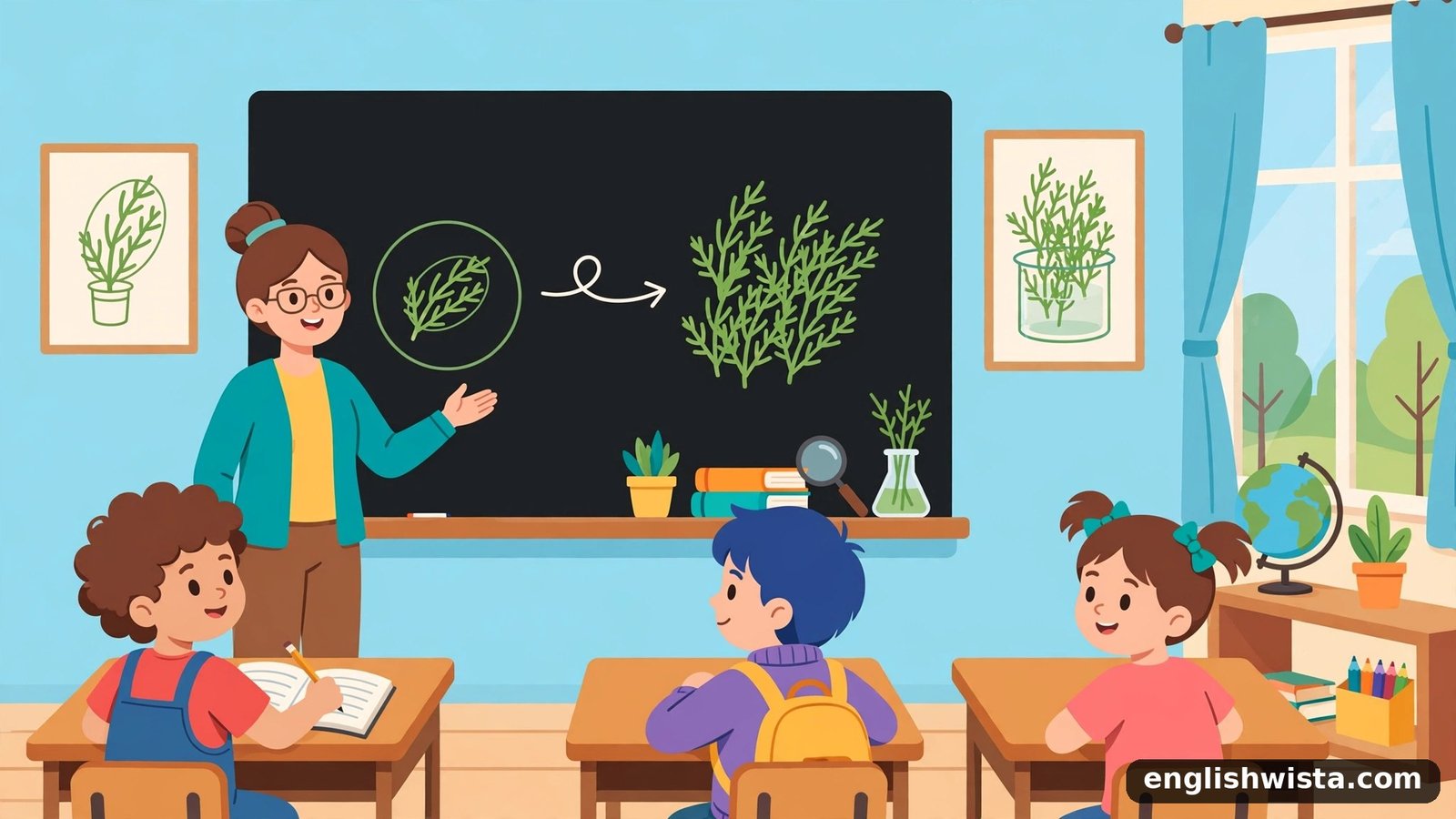 Classroom learning the plural of Alga