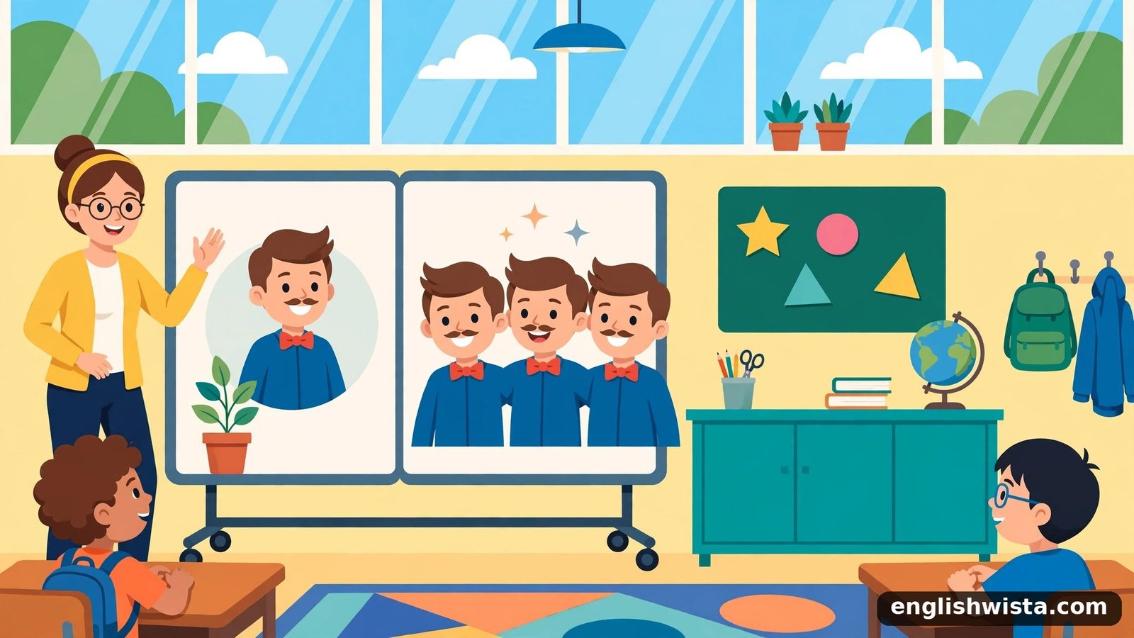 Classroom learning the plural of Beau