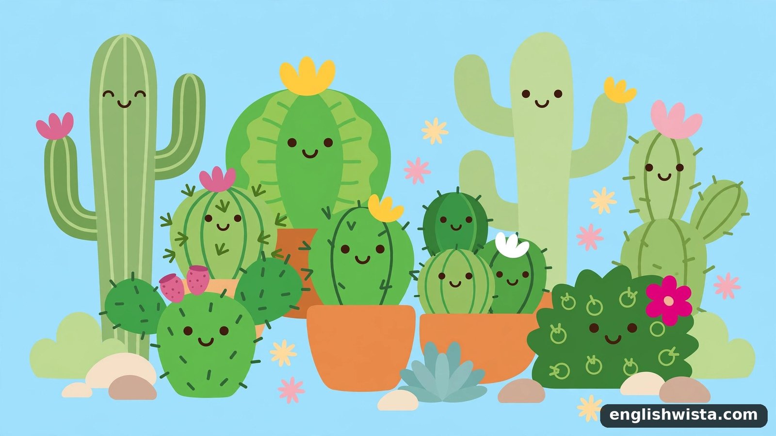 Illustration of many Cactuss