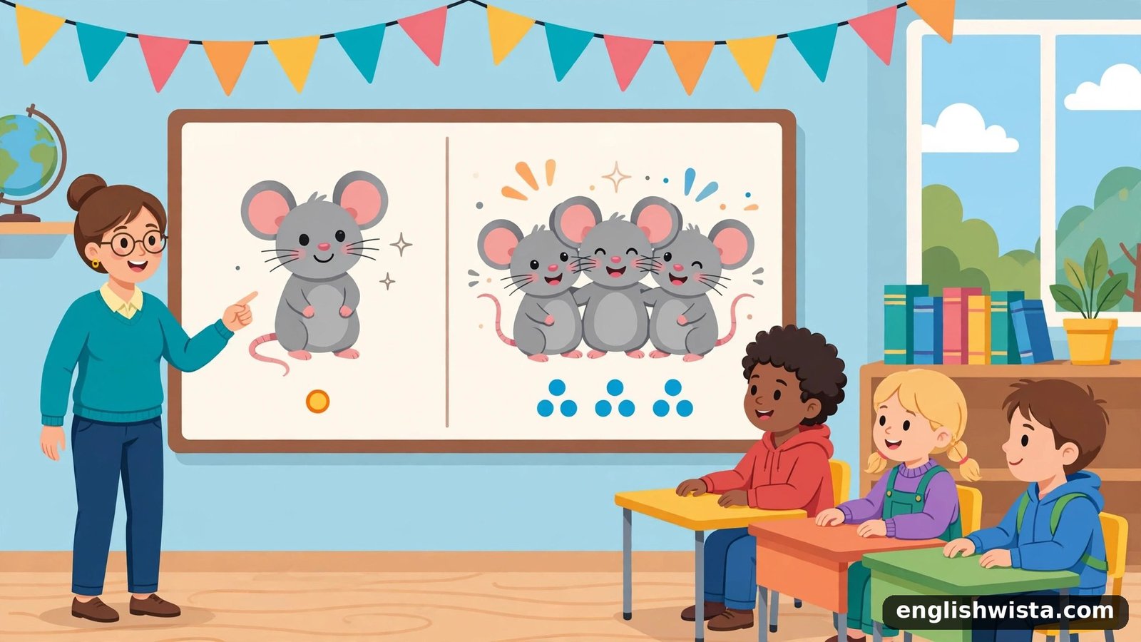 Classroom learning the plural of Mouse