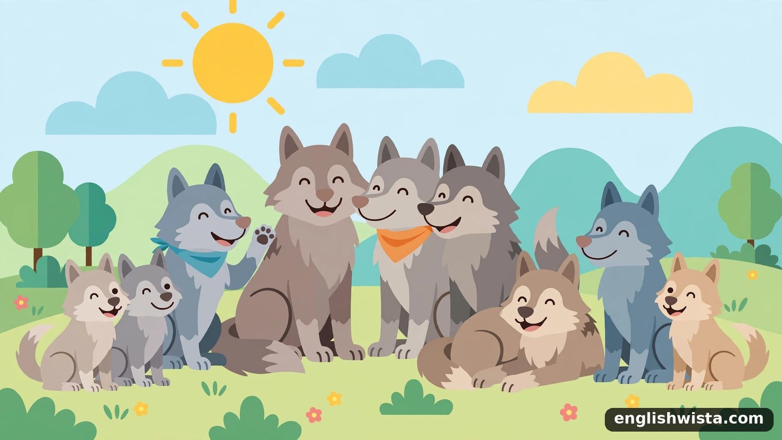 Illustration of many Wolfs
