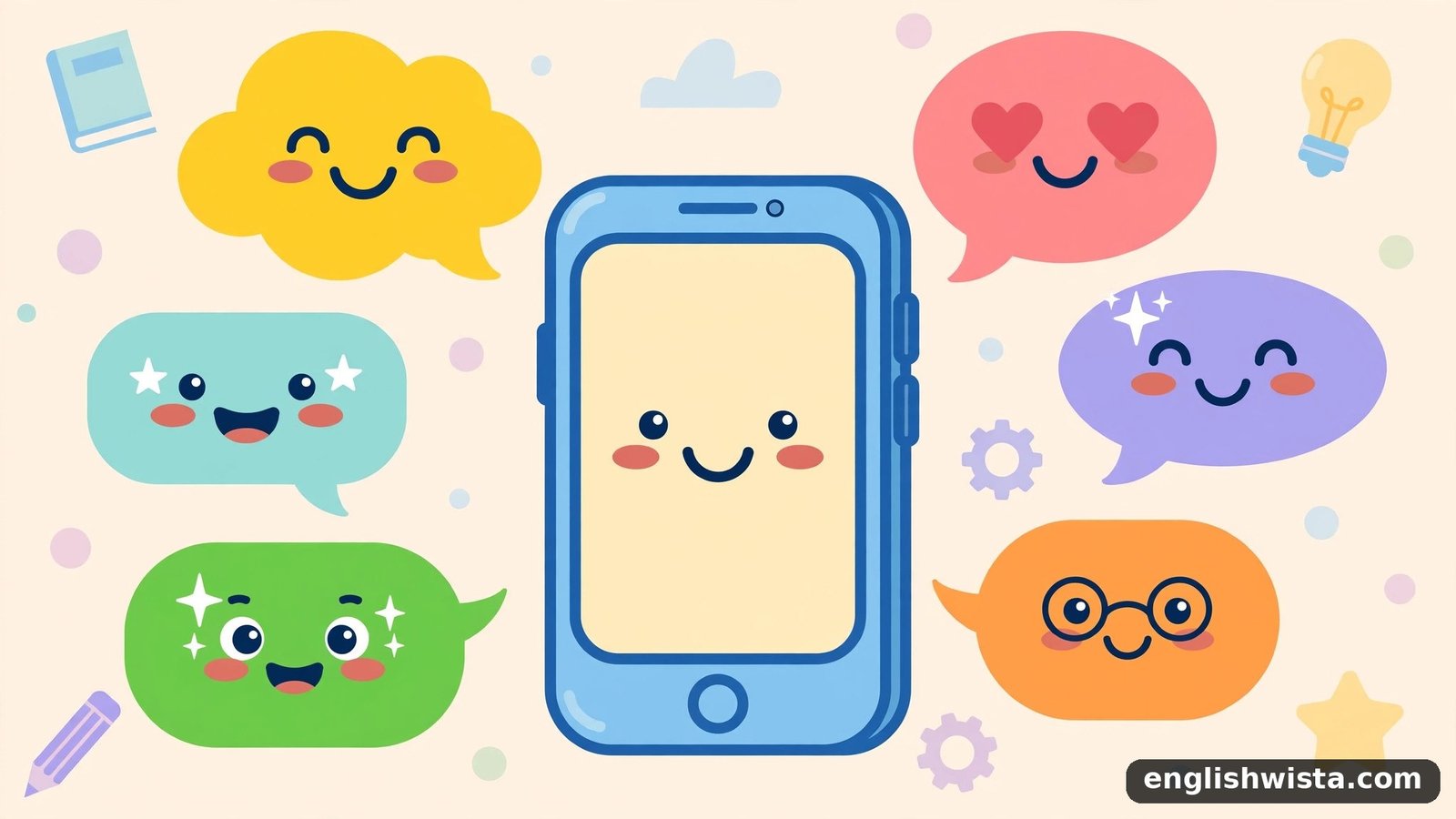 Phone chat illustration