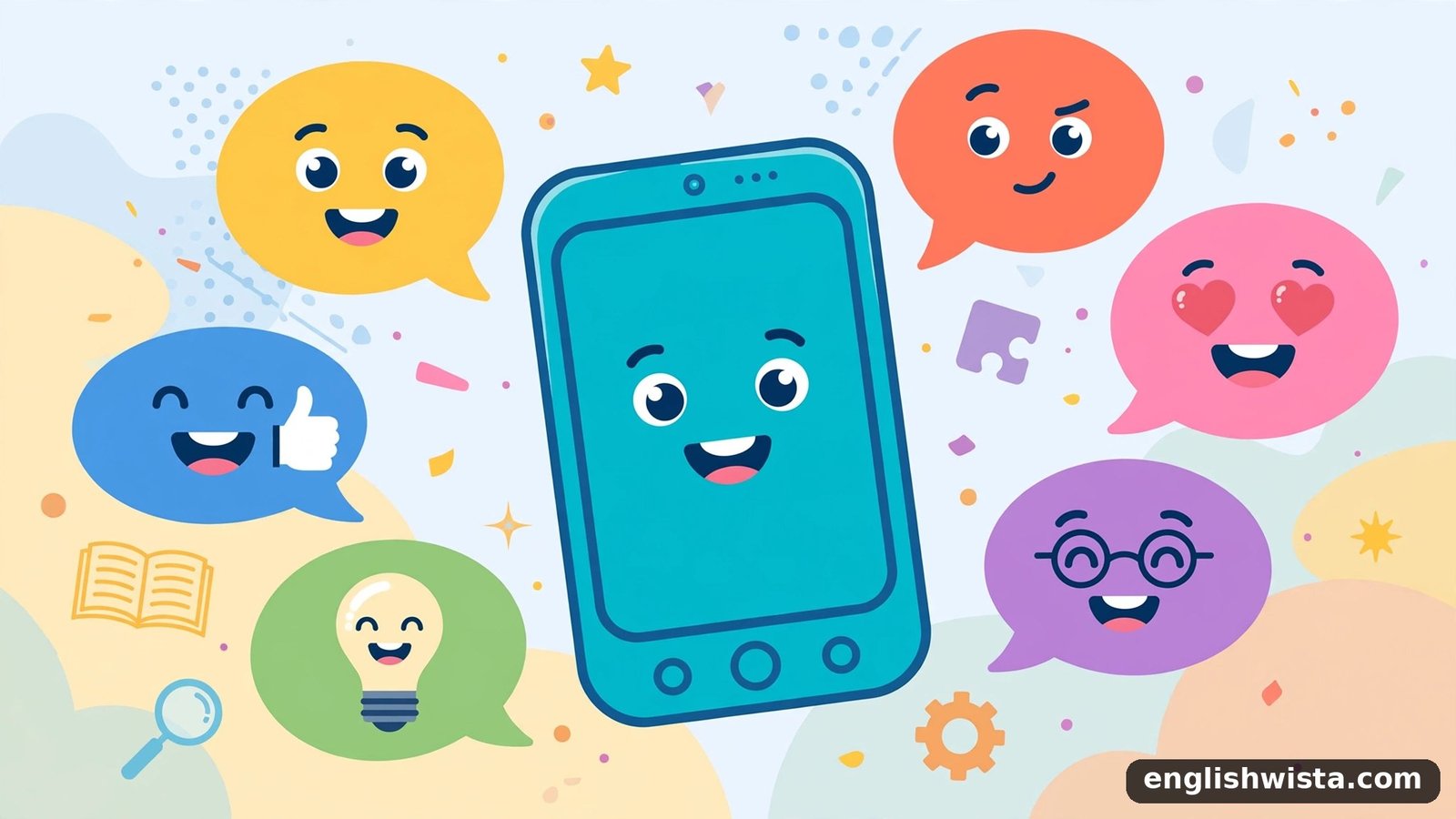 Phone chat illustration