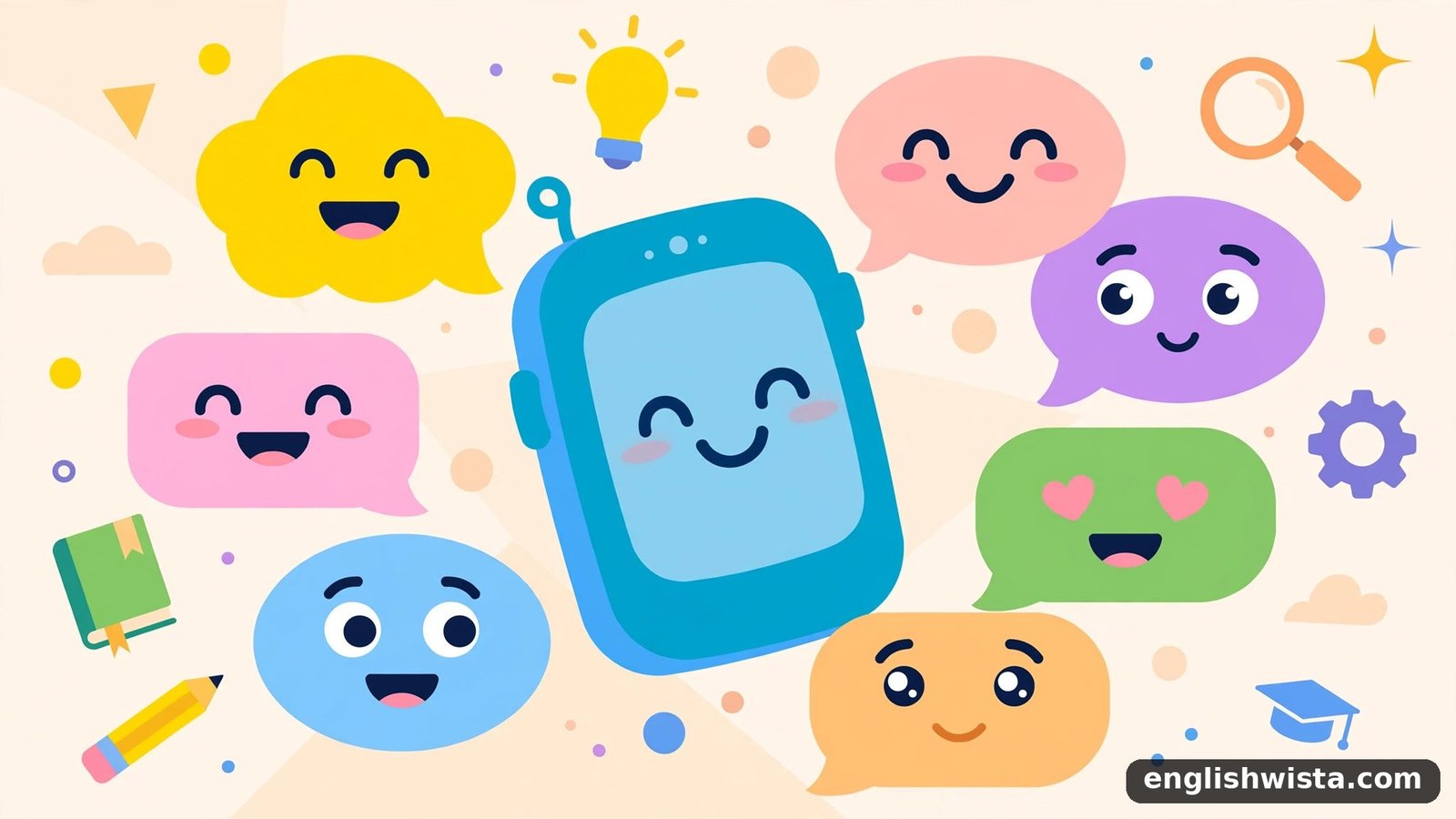 Phone chat illustration