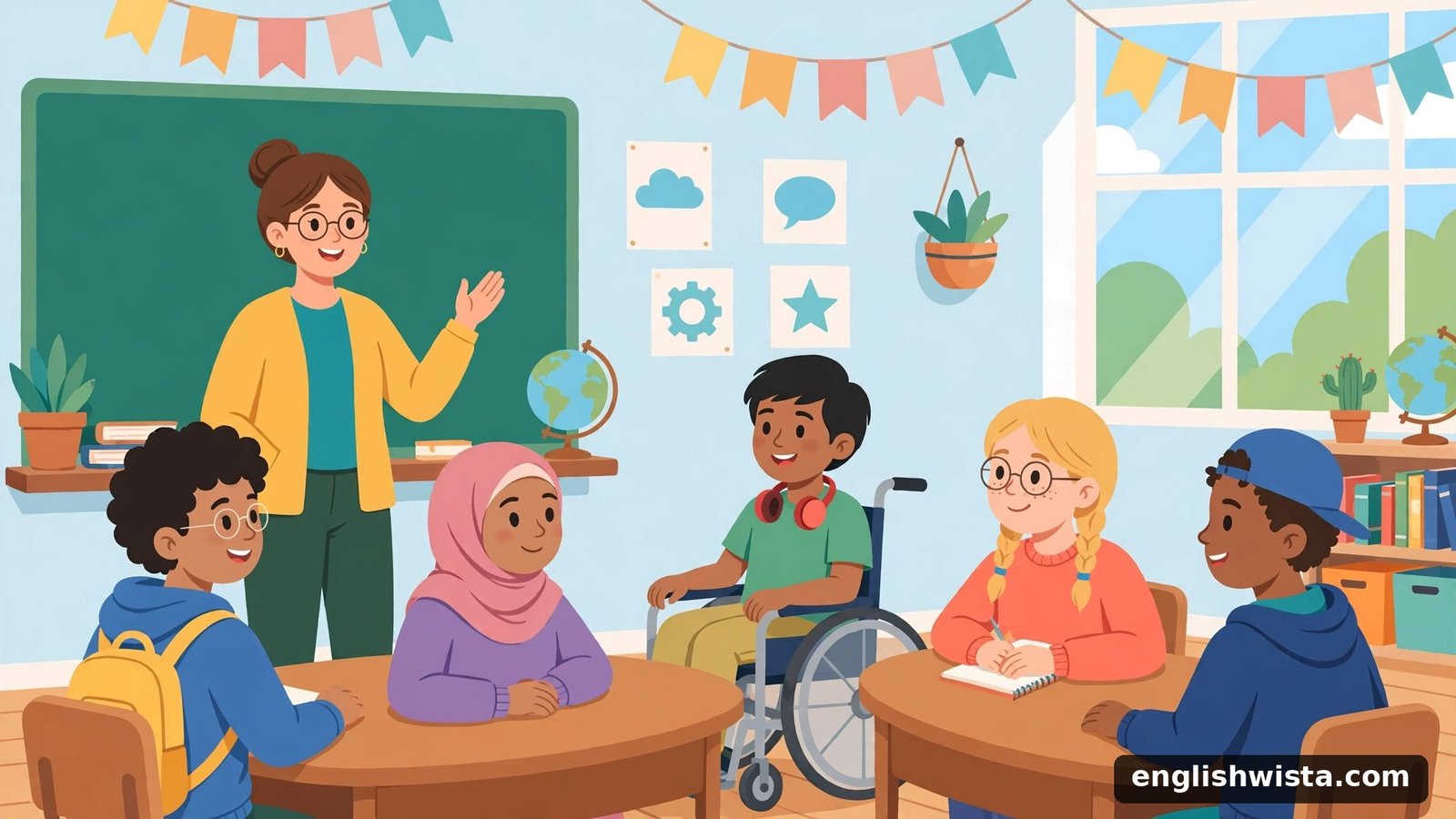 Classroom scene learning which vs that